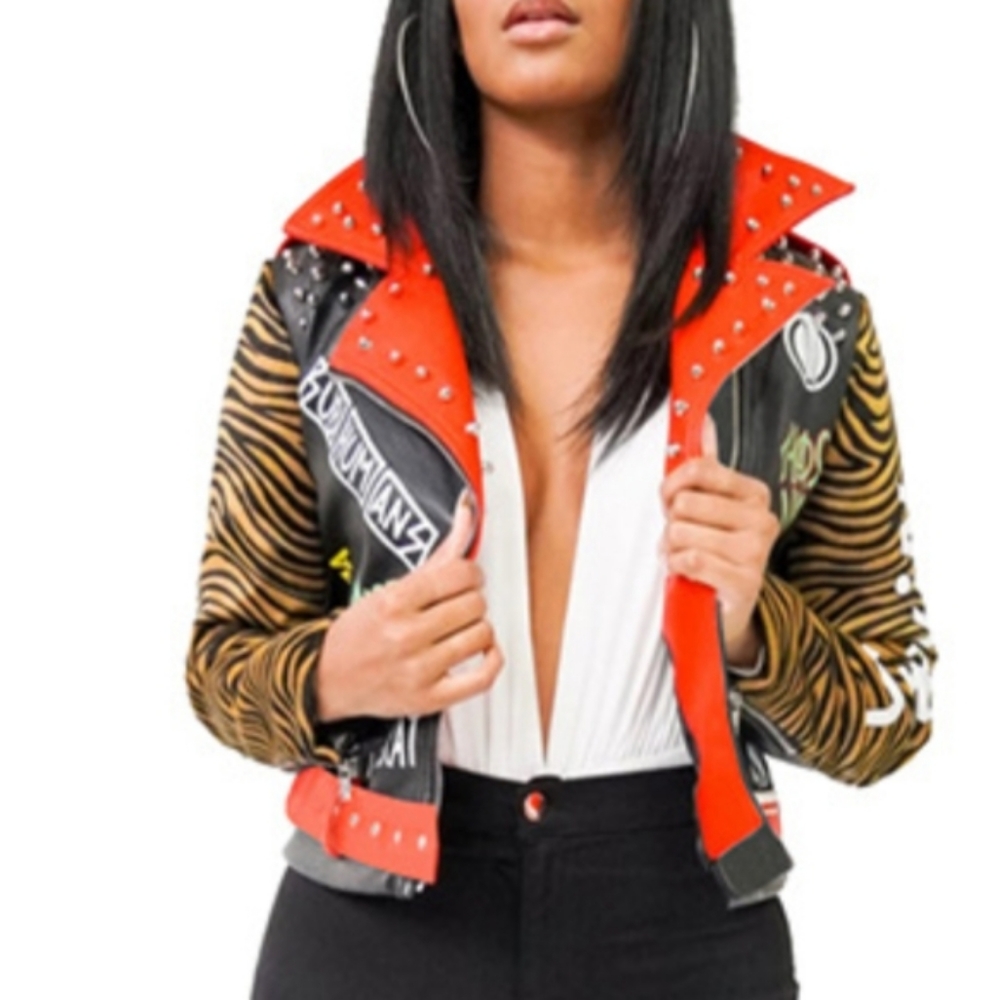 Fire! Comfortable gorgeous plus size moto jacket - Picture 6 of 10